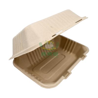 China Sugar Cane Environmental Friendly Wholesale Bagasse Biodegradable Takeout Container for sale