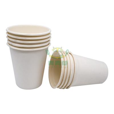 China Recyclable Disposable Bamboo Fiber Pulp Coffee Paper Cup Sugar Cane Bagasse for sale