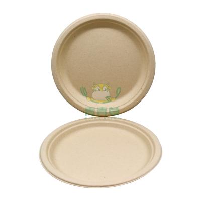 China Biodegradable Disposable Western Salad Bowl / Bamboo Fiber Dinnerware Dish for sale