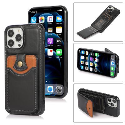 China Shockproof For iPhone 11 Mobile Covers PU Leather Case Wallet Card Holder Shockproof Back Cover For iPhone 13 Pro Max for sale