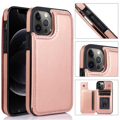 China Shockproof For iPhone 12 Pro Max Case Luxury Shockproof Pu Leather Phone Case Wallet Cases With Card Holder Cover For iPhone 11 Pro Max for sale