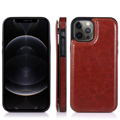 China Shockproof For iPhone 12 Premium Leather Case Custom PU Leather Phone Cover Wallet Wallet Card Holder For iPhone 11 Pro Case Max for sale