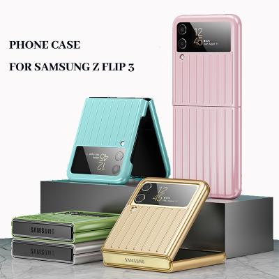 China Shockproof For Samsung Galaxy Z Flip 3 Case Factory Wholesale PC Folding Mobile Case Covers For Samsung Galaxy Z Flip 3 5G for sale