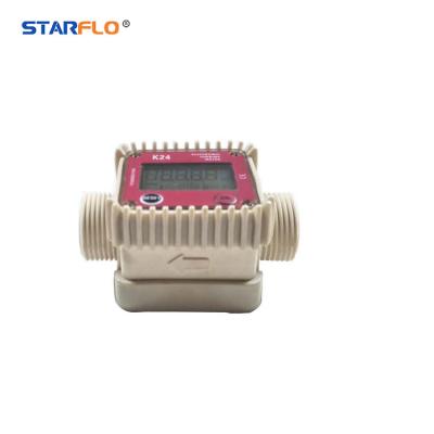 China STARFLO K24 Digital Diesel Oil Gas Oil Diesel Flow Meter With Filter , Diesel Turbine Flow Meter for sale