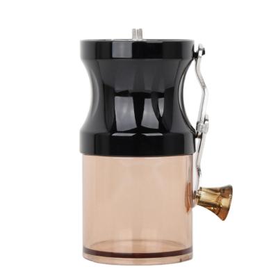 China WITH LID Conical Coffee Hand Burr Coffee Grinder Marble Spice Transparent Housing Crank Grinder for sale