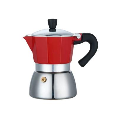 China New Viable Stovetop Coffee Maker Induction Espresso 3 Aluminum Steel Mocha Cups Suitable For All Cookers for sale