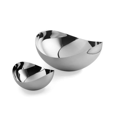 China Sustainable New Design Mirror Polished Quality Stainless Steel Salad Bowl for sale