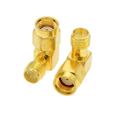 China SMA Male to SMA Female Right Angle Adapter SMA to SMA Connector 90 Degree Right Angle SMA Male to Female Adapter for WIFI FPV RF Antenna Dropshipping Connector for sale