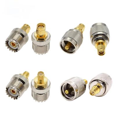 China SMA-UHF rf male-female straight adapter SMA to PL259 SO239 UHF adapter connector coax male-female radio rf coaxial adapter for sale