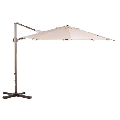 China Modern 10ft Round Outdoor Umbrella Offset Aluminum Cantilever Umbrella with Tilt and Rotate for sale