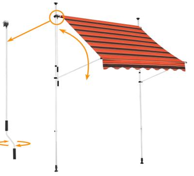 China Outdoor Shade Shelter Canopy For Garden Yard Balcony Manual Retractable Outdoor Tent for sale