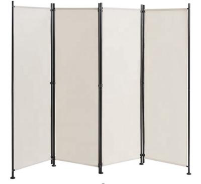 China Contemporary View Decoration wSteel Screen Sunshade 4-Panel Room Divider Waterproof Folding Privacy Screen for sale