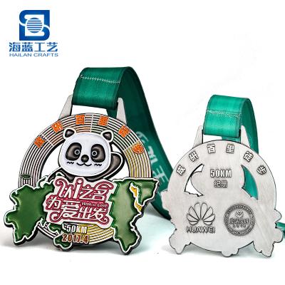 China China high quality custom 3d soft enamel award marathon running sport metal medal swimming cycling sports,metal sport medal holder for sale