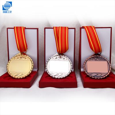 China Customized Cheap Custom Metal ,Zinc Alloy Gold Silver Copper Blank Award Medal for sale