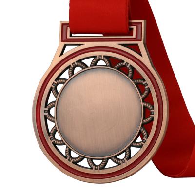 China China Wholesale Custom 3D Metal Gold Medal Award Fashion White Copper Silver Sports Medal for sale