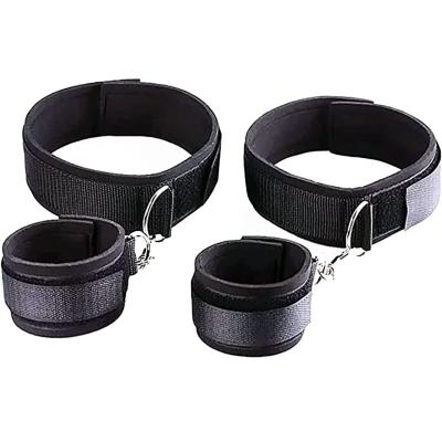 China Wholesale Male Adult Other SM Sex Products Leather Leg Straps Bondage Handcuffs Sexy Leather Bdsm Sex Toy For Couples Women for sale