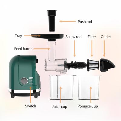 China 2021 NEW Portable Single Low Speed ​​Extrusion Single Speed ​​Electric Low Speed ​​Masticating Juicer for sale