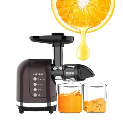 China Single juice extrusion LUFVEBUT slow juicer low yield professional maximum powerful horizontal comercial orange juicer for sale