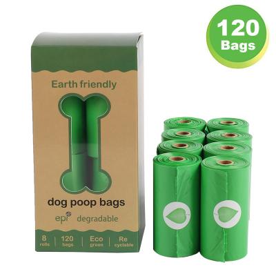 China Biodegradable Environmental Friendly Pets Stored Biobased 120 Bags Poop Bags Waste Bags For Dogs Poop for sale