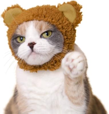 China Panda Bear Shape Cartoon Pet Puppy Headgear Grooming Supplies Lovely Cats Stocked Weave Funny Hat for sale