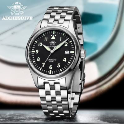 China Factory Wholesale Men's Watch Automatic Date [NH35A] Special Forces Pilot Sapphire C3 Steel Luminous Swiss Mechanical Watch Dive Men's Watch for sale