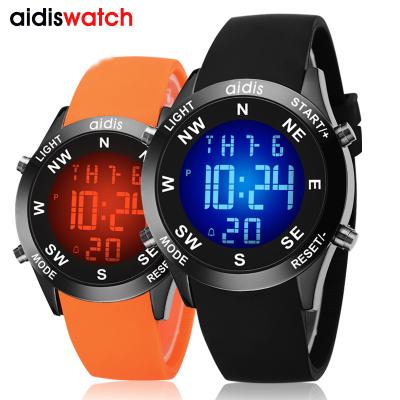 China Automatic date factory direct sales fashion to waterproof multifunctional electronic watch silicone strap LED business explosive electronic watch for sale