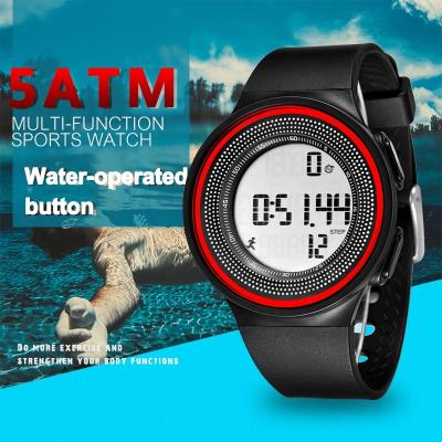 China New Wholesale Children's College Foreign Trade Automatic Outdoor Border Electronic Watch Date Pedometer Sport Digital Watch Student for sale