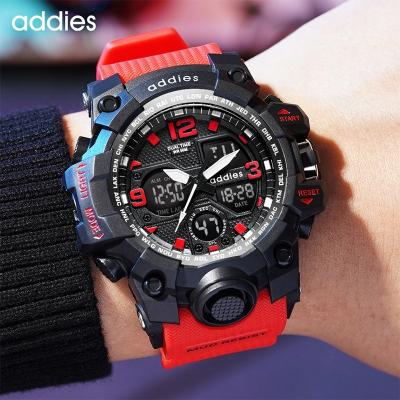 China Addies2023 new date watch student Multifunctional automatic electronic sports waterproof dual display is fashion men watch dropshipping OEM for sale