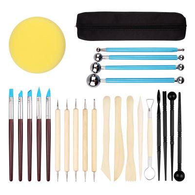 China 25pcs Soft Clay Polymer Clay Ceramic Pottery Clay Sculpting With Carving Tool Kit for sale