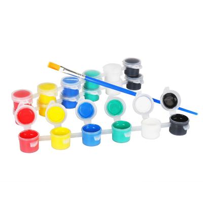 China Kids School Paints Drawing High Quality Acrylic, 6 Colors 3ml Acrylic Paints Strips With Brush For Kids. for sale