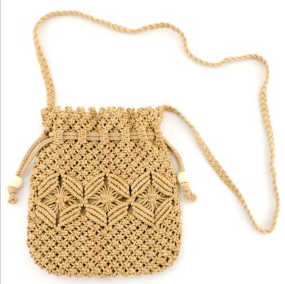 China Fashion Mini Purse Handmade Weaving Bag Cross - Body Shoulder Bag Fashion Macrame Cotton Rope Bag for sale