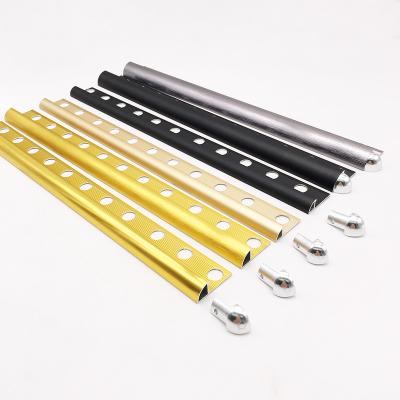 China Modern Professional Decoration Customized Alloy Protection Extrusion Profile Aluminum Metal Trim Ceramic Edge Tile Accessory for sale