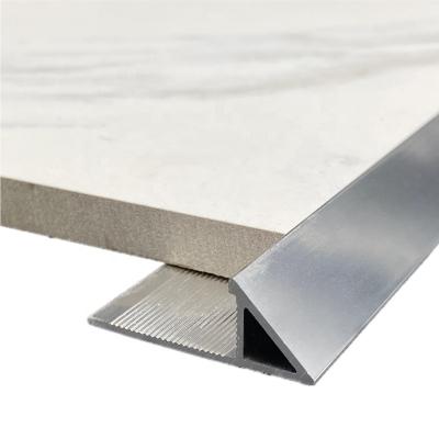 China Modern Stainless Silver Aluminum Edge Profile Y Shape Tile Trim Metal Flooring Transition for sale