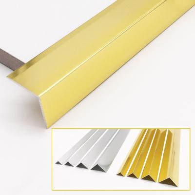 China Decorations Durable Silver Color Aluminum Ceramic Tile Edge Trim For Ceramic Borders for sale