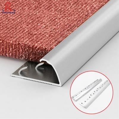 China Modern Silver Color Aluminum Floor Ceiling Mount Tile Edge Floor Transition Mat Strip for sale