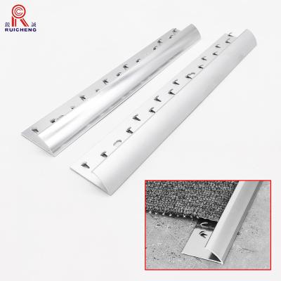 China Modern Steel Silver Cover Edging Aluminum Z Bar Trim No Strip Mat To Tile Transition On Concrete Floor for sale