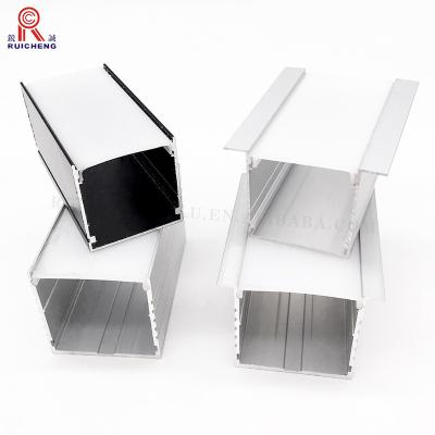 China Decorations Tile Trim Extrusion Black 30 Degree Angle Shape Aluminum Led Channel Strip Light Profile for sale