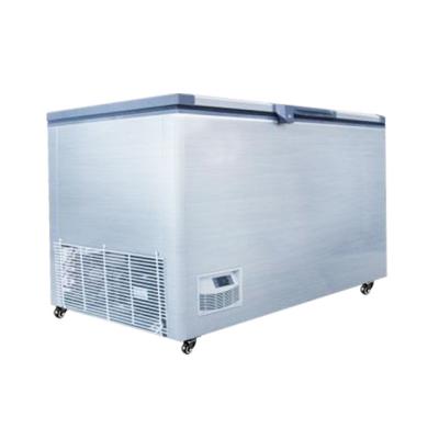 China Horizontal Hot Popular Commercial Hotel Cooler Battery Operated Double Door Absorption Chest Freezer for sale