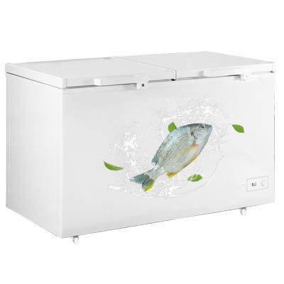 China Single-temperature Open Display Two Door Battery Power Fridge Solid Absorption Chest Freezer for sale