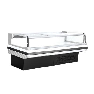 China Open Top Single-Temperature Or Freezer Health Display Painted Steel Cooler Cooler Showcase For Meat And Fish for sale