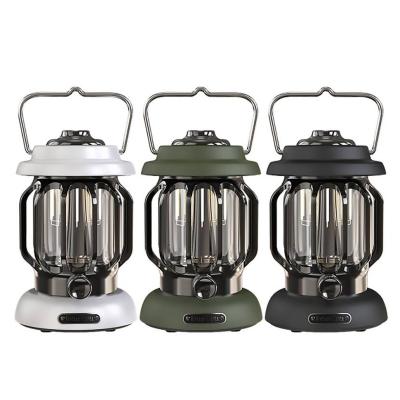 China Vintage Camping Lights Top Selling Classic Design Hot Light Camp Lamp Type-C Quick Charge Outdoor Lanterns Premium Portable Tent Camping Lights for sale