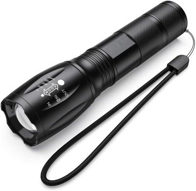 China Zoomable Led Newest Custom Rechargeable Led Telescopic Portable Zoomable Led Torch Light Aluminum Black Waterproof Spotlight Usb Zoomable Led Flashlight for sale