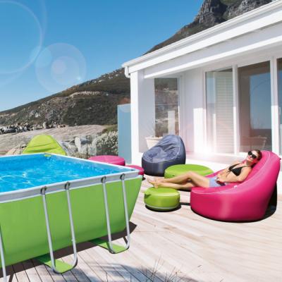 China Eco-friendly Inflatable Metal Frame Family Swimming Pool Large Stainless Steel PVC Outdoor Kids Pool Above Ground for sale