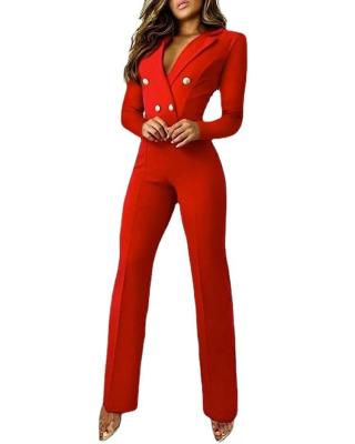 China 2023 Sexy Knitted One Piece Office Workout Overalls Women Viable Springs Long Sleeves Slim Overalls Ladies Romper for sale