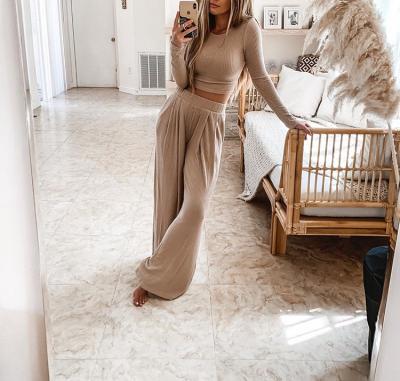 China Latest Pajama Set Homeware Women QUICK DRY Two Piece Casual Winter Overalls Soft Sleep Wear for sale