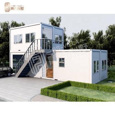 China Eco-friendly Complete decorative two storey prefabricated flat pack container house for sale