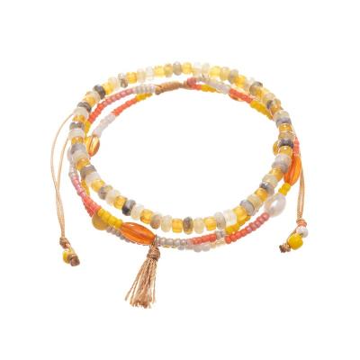 China New Design Factory Drop Beaded Seed Bead Braided Bracelet By Color Wholesale for sale