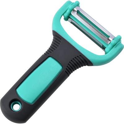 China Viable Multifunctional Creative Paring Knife Kitchen Instrument Potato Slicer Chipper Three-in-One Peeler for sale