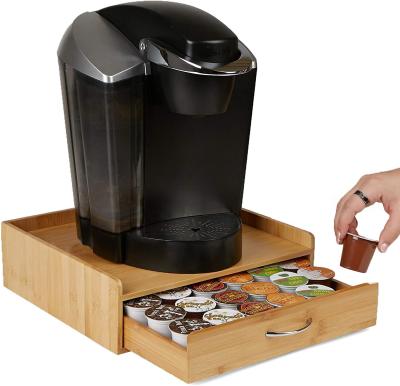 China Sustainable Bamboo Coffee Capsule Box With Capsule Coffee Holder for sale