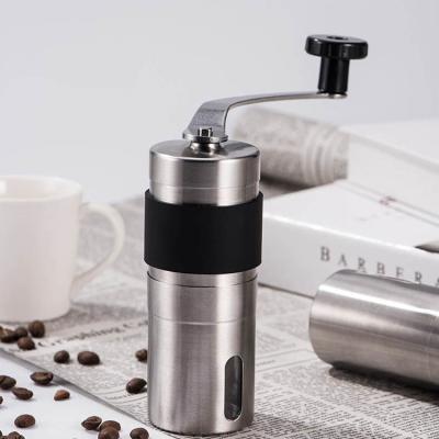 China Small Viable Detachable Crank Coffee Grinder 304 Stainless Steel Manual Portable Mini Ceramic Burr Grinder for sale